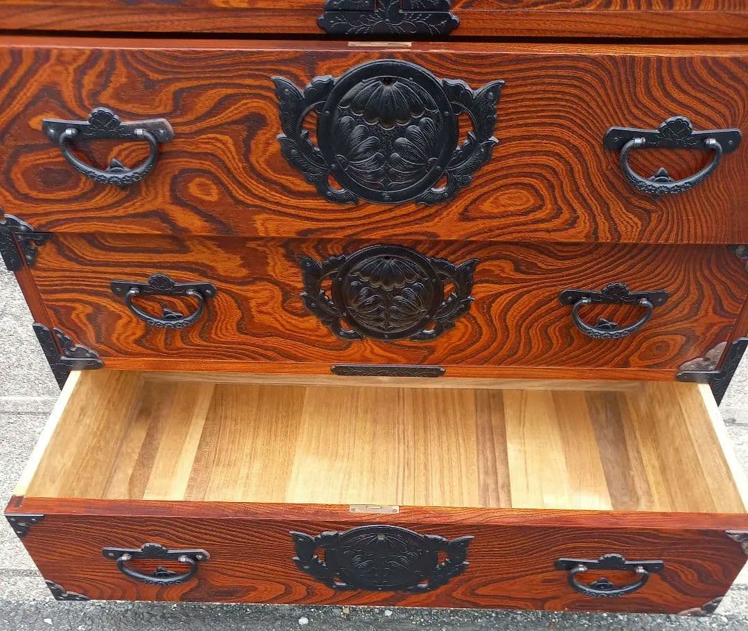 美品　岩谷堂箪笥 整理箪笥 時代箪笥 和箪笥 伝統工芸 南部鉄器 民芸家具