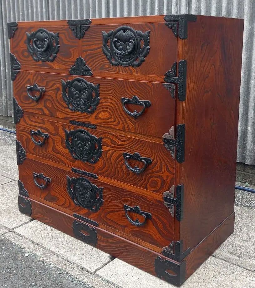 美品　岩谷堂箪笥 整理箪笥 時代箪笥 和箪笥 伝統工芸 南部鉄器 民芸家具