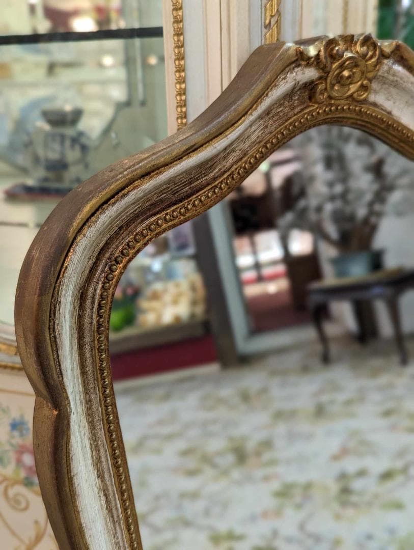 早い者勝ち！　特別価格　アンティークミラー　木製額