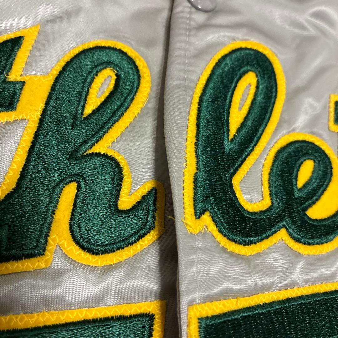 ビンテージ スターター ナイロンスタジャン MLB アスレチックス L USA製