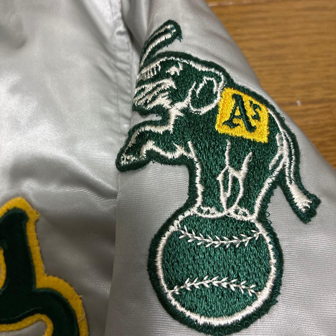 ビンテージ スターター ナイロンスタジャン MLB アスレチックス L USA製