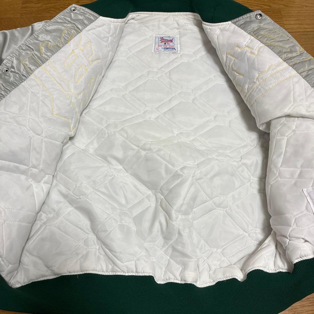 ビンテージ スターター ナイロンスタジャン MLB アスレチックス L USA製