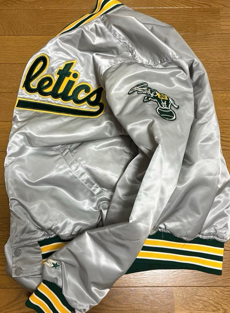 ビンテージ スターター ナイロンスタジャン MLB アスレチックス L USA製