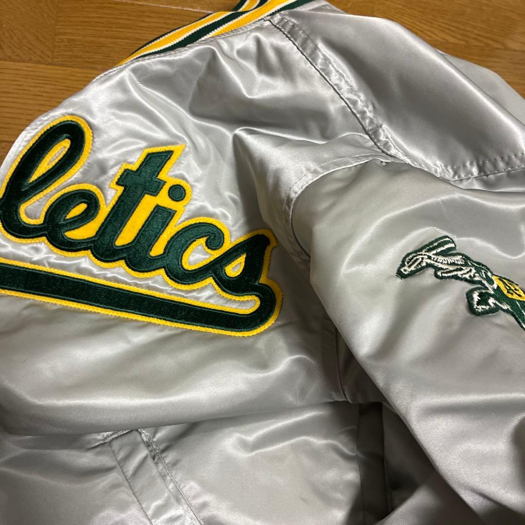 ビンテージ スターター ナイロンスタジャン MLB アスレチックス L USA製