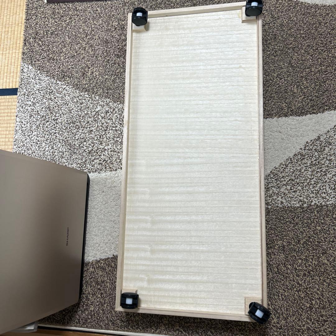 【美品】5／8処分　キャスター付き桐天然木　収納4段