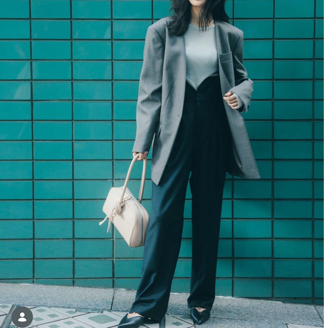 THIRD MAGAZINE サードマガジン ハイウエストパンツ　黒