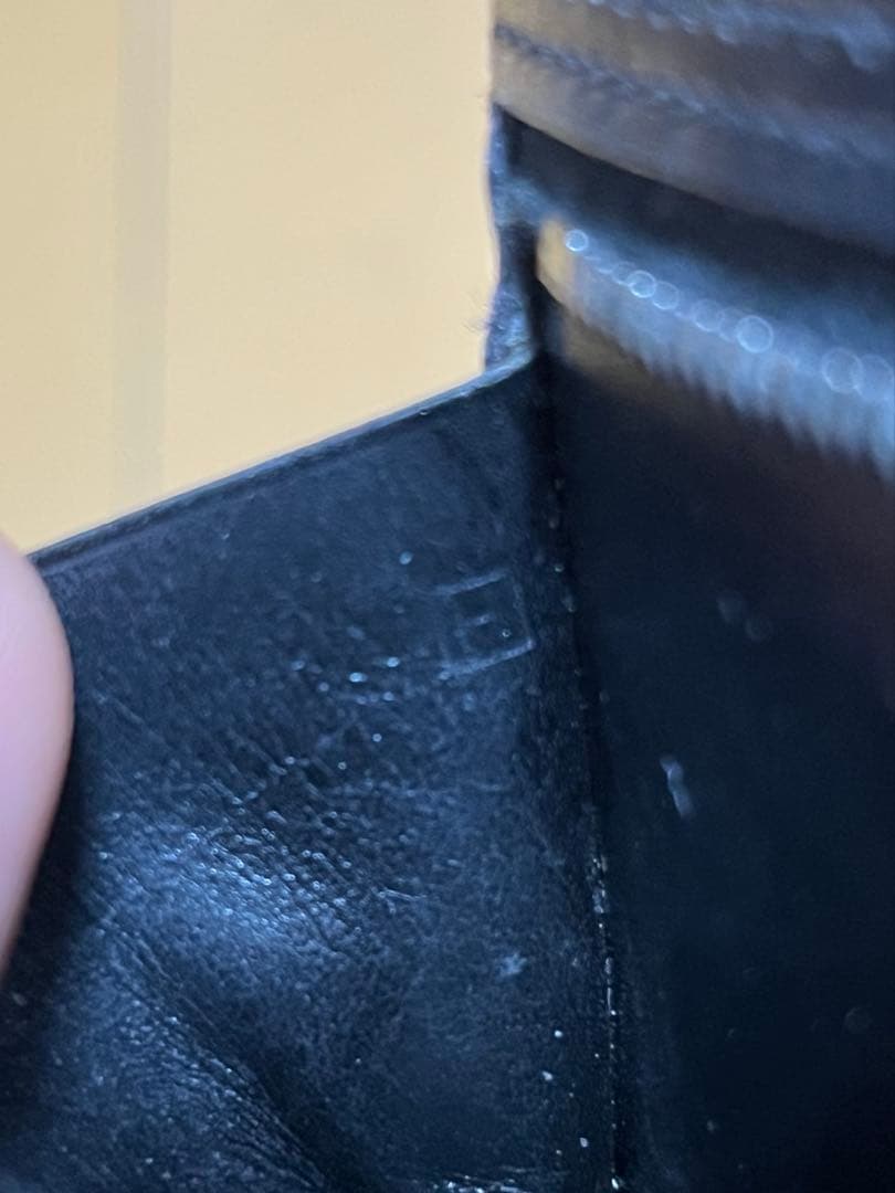 HERMES エルメス べアン ブラック レザー 長財布