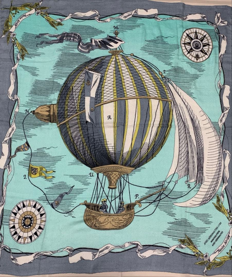 manipuri ウールシルクストールヘリンボーン織　バルーントリップ