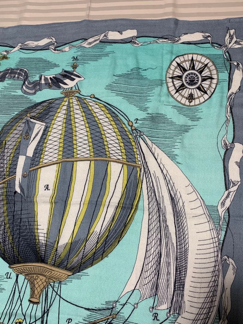 manipuri ウールシルクストールヘリンボーン織　バルーントリップ