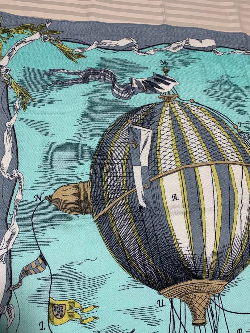 manipuri ウールシルクストールヘリンボーン織　バルーントリップ