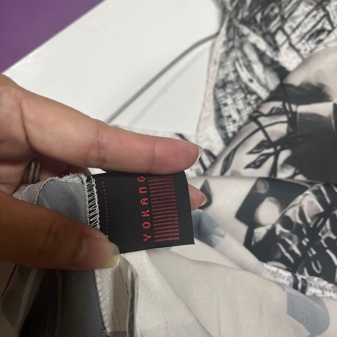 最終値下げ！YOKANGモノクロ パターンプリント ワンピース