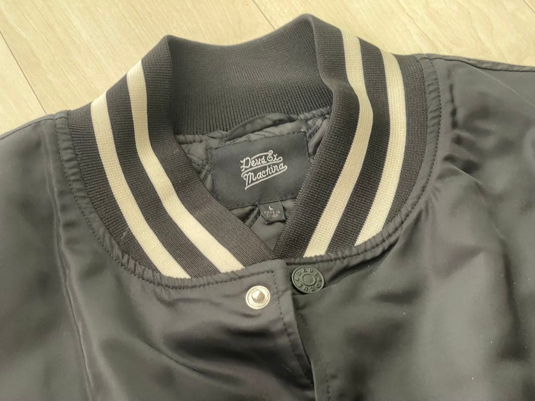 デウスエクスマキナ CHUCK BOMBER JACKET L 黒 スタジャン