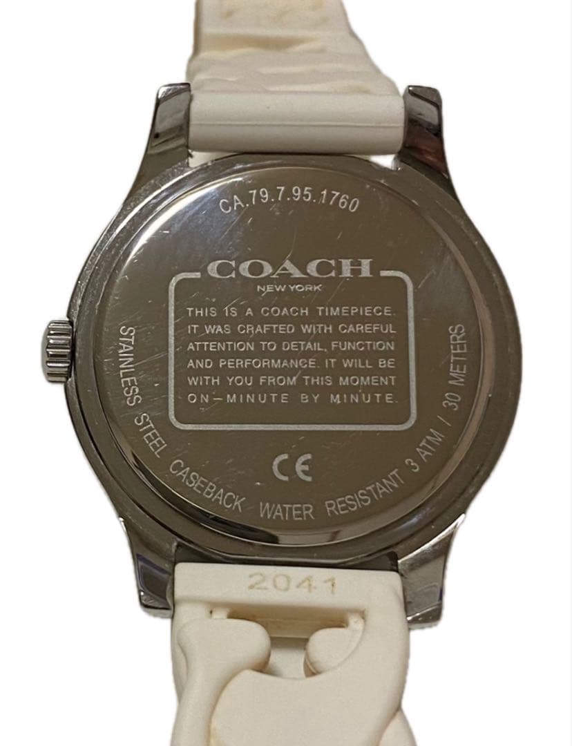 COACH 腕時計 シルバー/ホワイト 30m防水