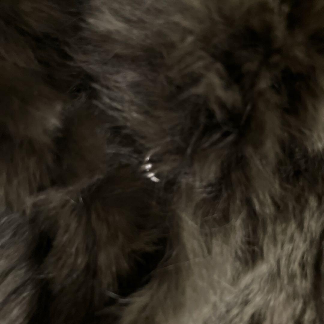 S*様 美品 レッキスラビット ロングベスト フード付 ダークブラウン 艶感 ポ