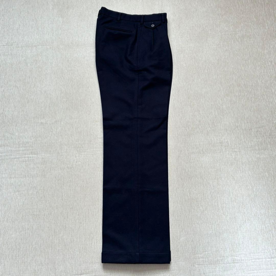 Ralph Lauren ウール　スラックス　紺無地　ネイビー　ダブル　美品