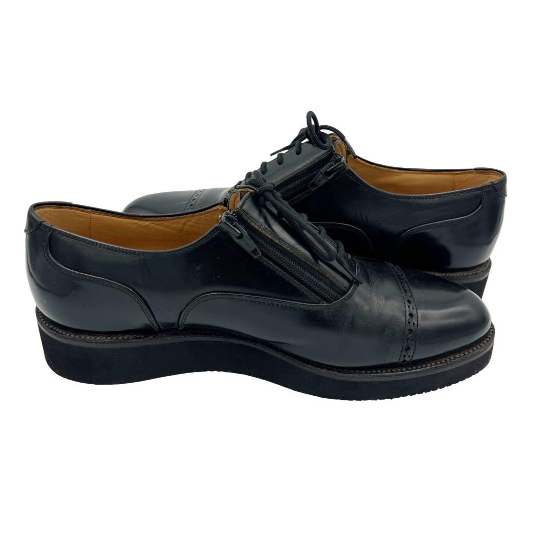 TOKIO KUMAGAI ビンテージ ジップデザイン レザーシューズ 革靴