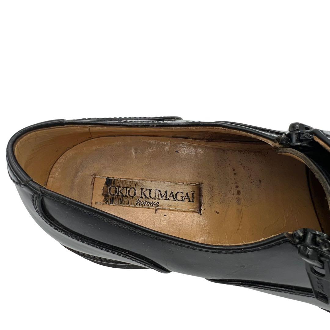 TOKIO KUMAGAI ビンテージ ジップデザイン レザーシューズ 革靴