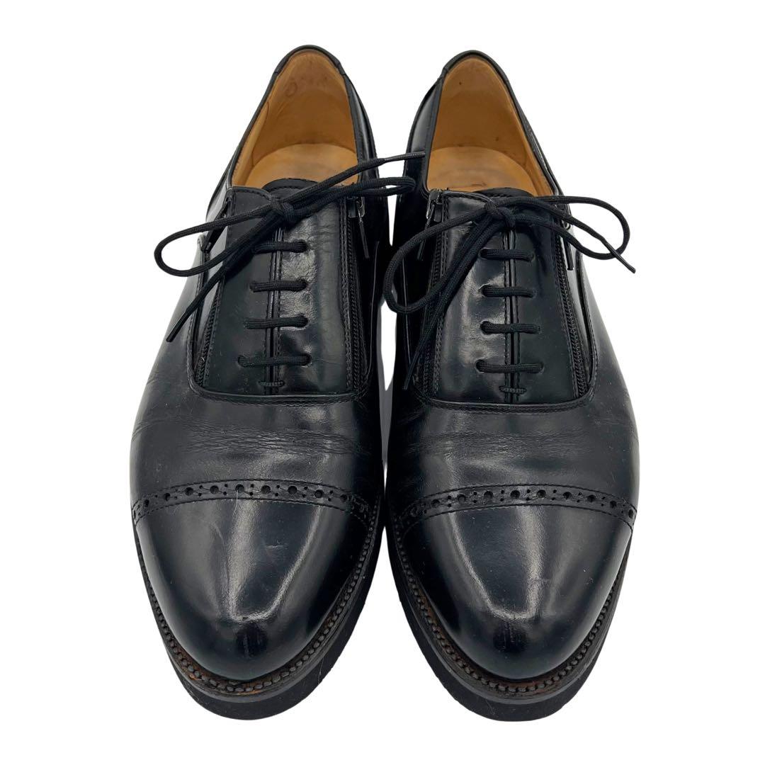 TOKIO KUMAGAI ビンテージ ジップデザイン レザーシューズ 革靴