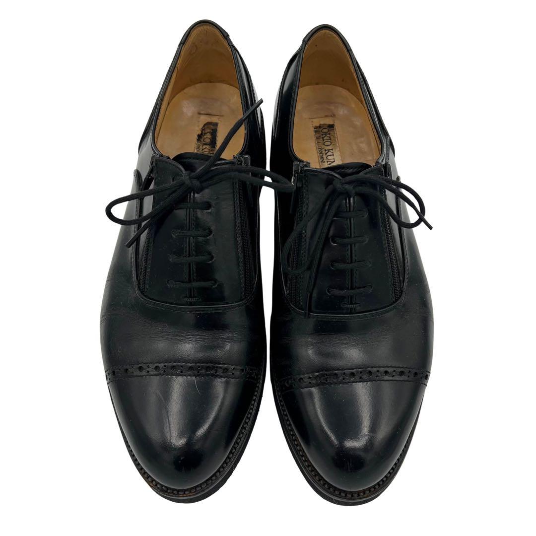 TOKIO KUMAGAI ビンテージ ジップデザイン レザーシューズ 革靴