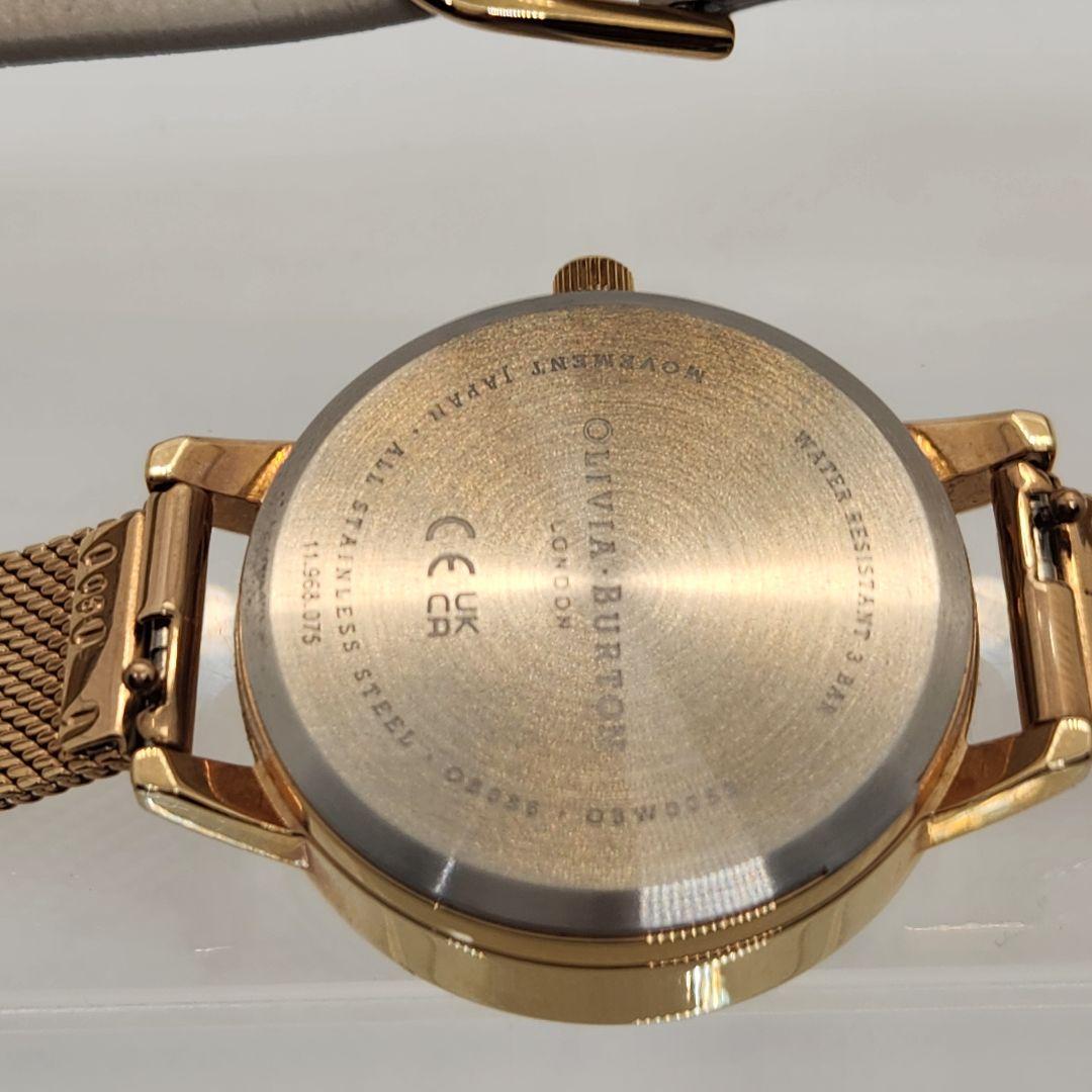 オリビアバートン ３Dデイジー 稼動品 革バンド メタルバンド付き 保証書付き