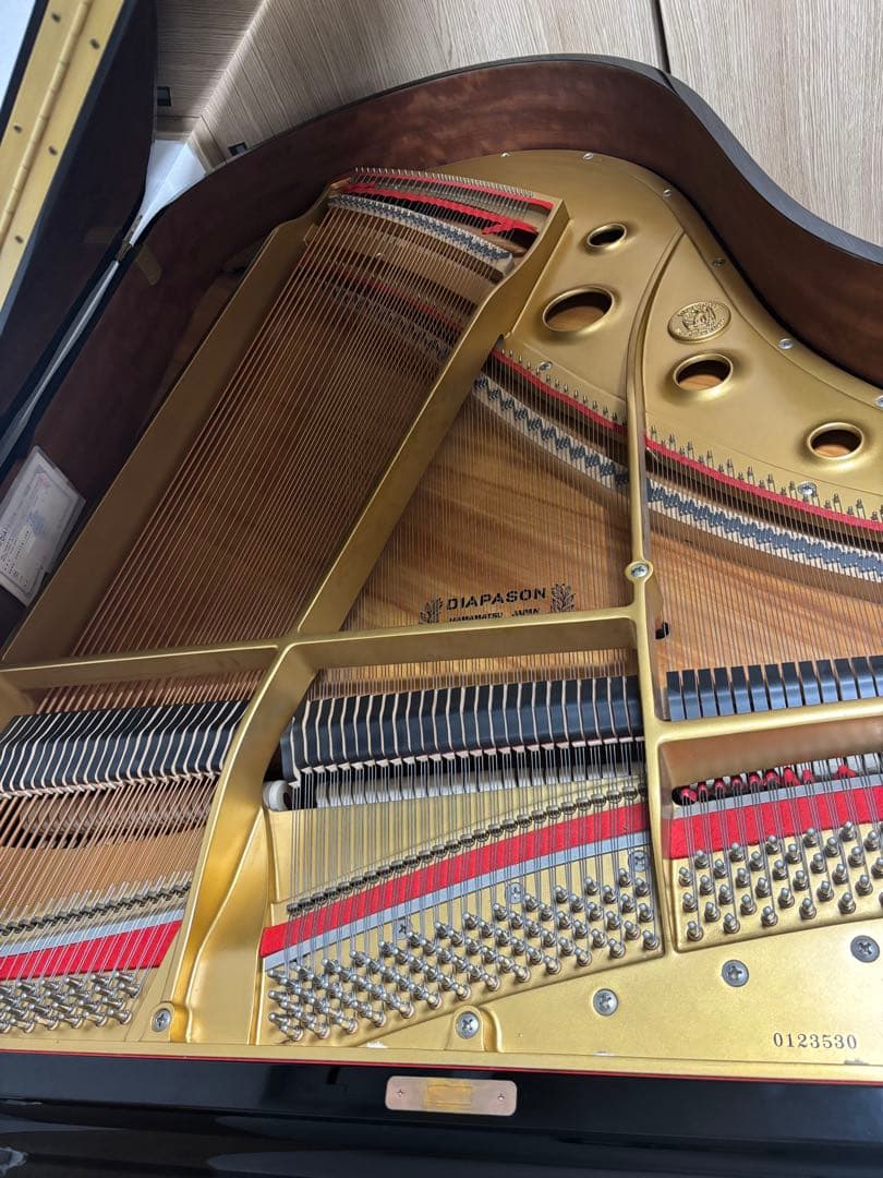 【DIAPASONグランドピアノ 】防音装置・床補強パネル・椅子・カバー 付き
