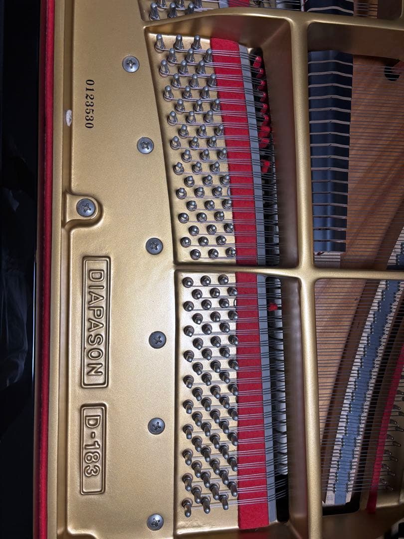 【DIAPASONグランドピアノ 】防音装置・床補強パネル・椅子・カバー 付き