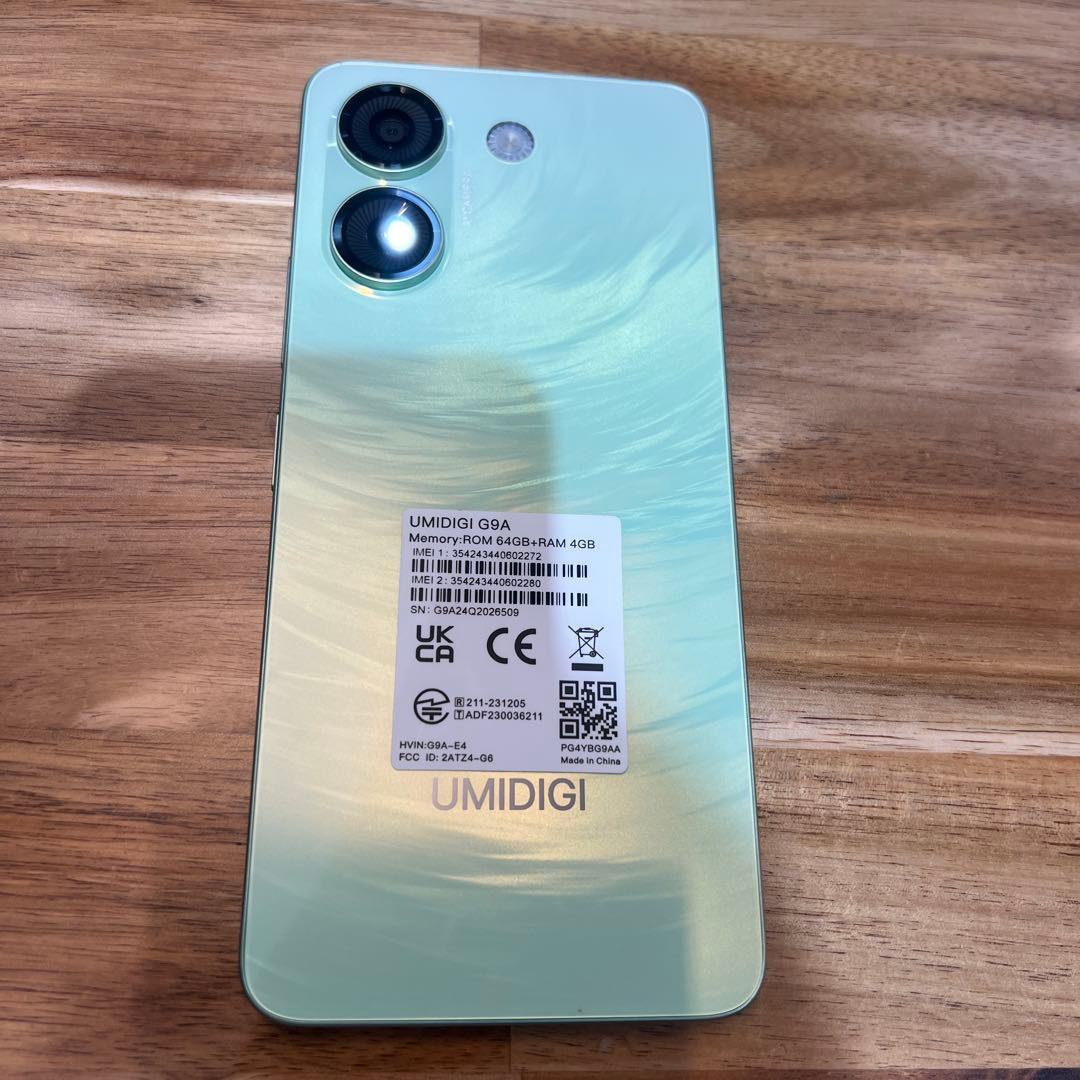 K1347 UMIDIGI G9A グリーン SIMフリー