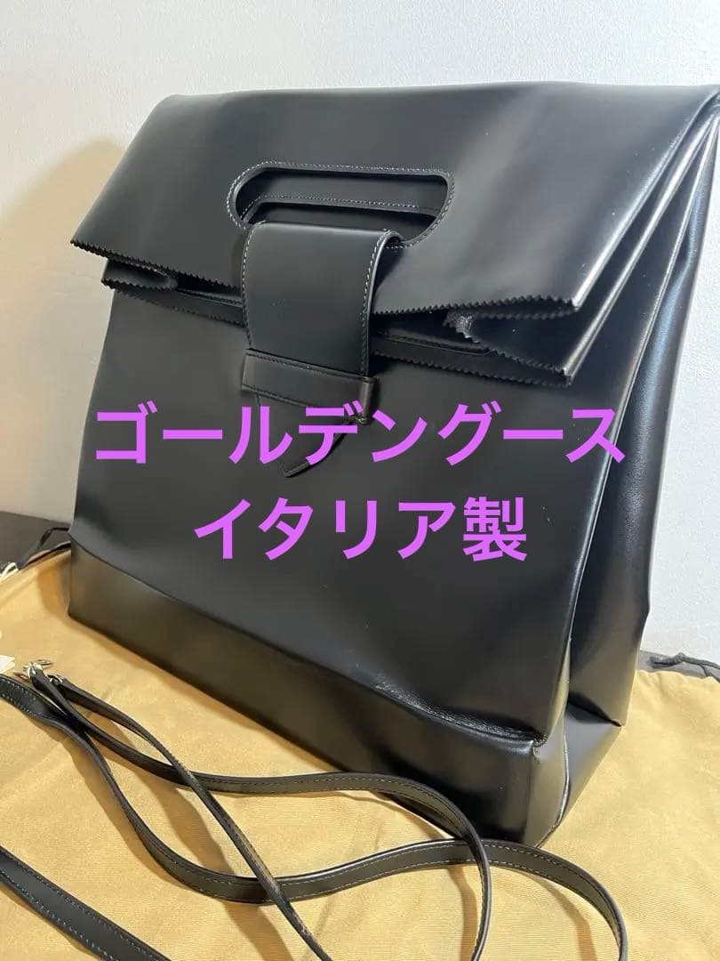 未使用近　ゴールデングース　本革　リュック　ショルダー　ビジネス　カジュアル