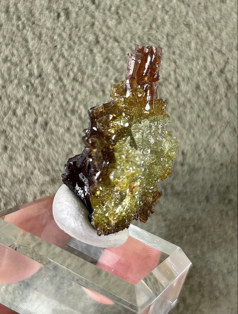 A*y様 希少色 希少鉱物 ジンカイト 黄緑色結晶