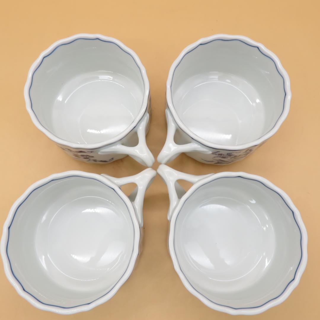 美品　Blue Danube ブルーダニューブ カップ　スープ　マグ　４個　（2