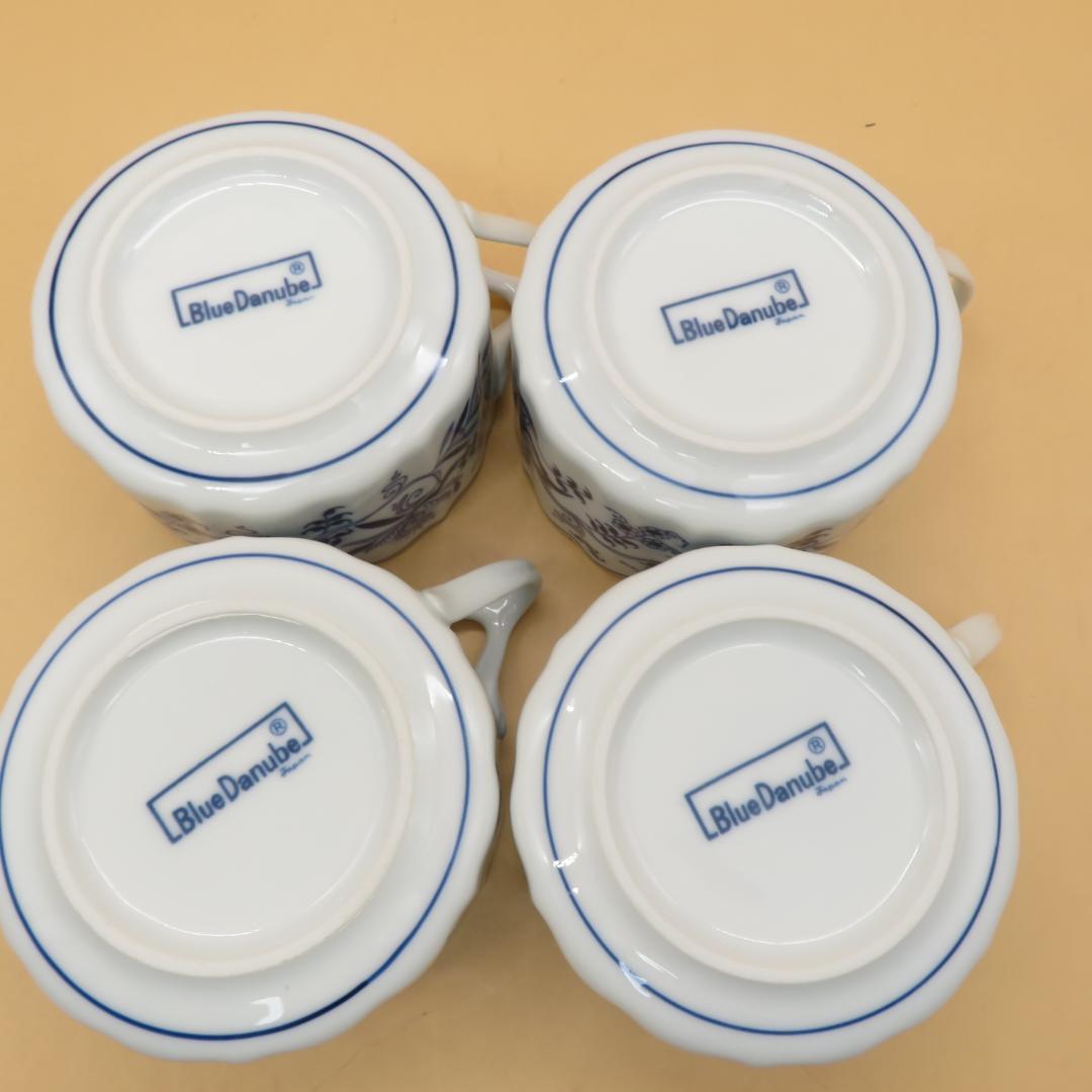 美品　Blue Danube ブルーダニューブ カップ　スープ　マグ　４個　（2