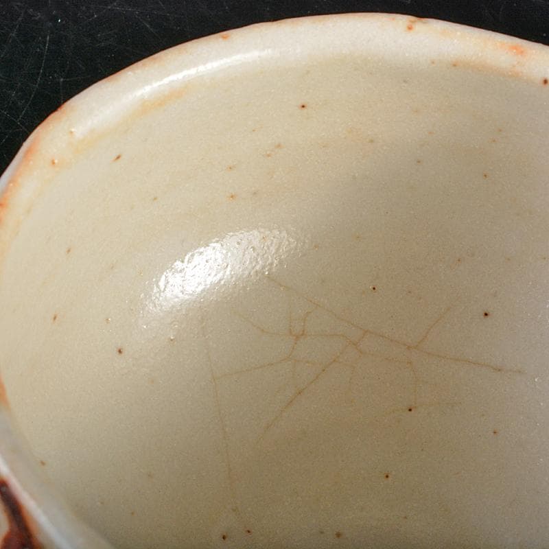 加藤唐九郎　一無斎（一ム斎）作　古志戸窯　志野茶碗　清水公照極め箱　FR7282