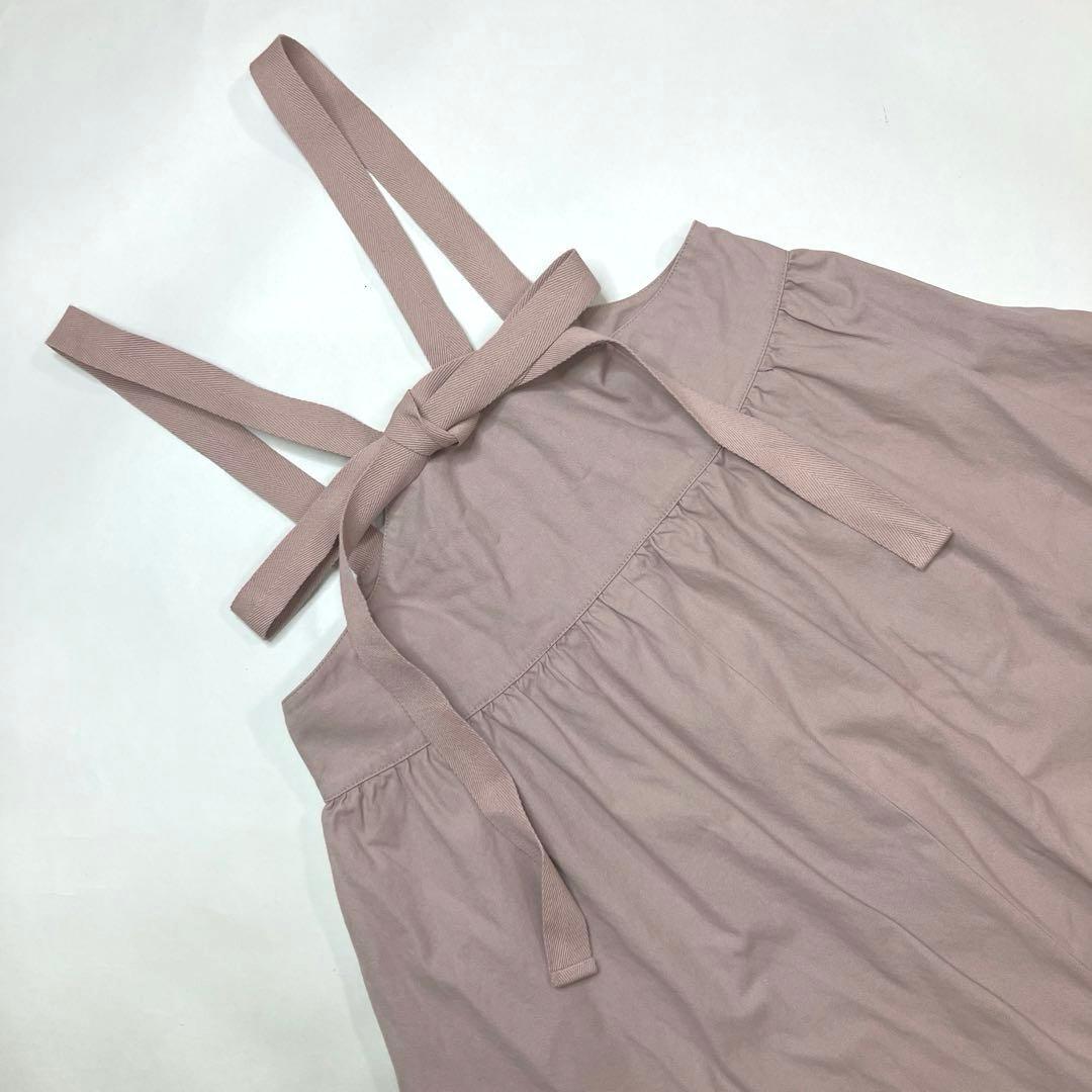 【試着のみ】ピンクハウス ピンク ロゴ刺繍 サロペットスカート/2025年 春