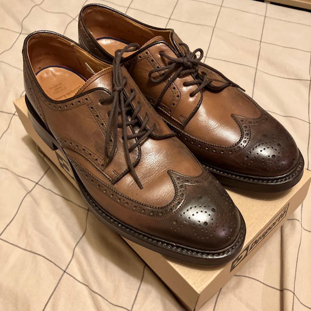 ラルフローレン レザーシューズ ウィングチップ ブラウン 26.5cm