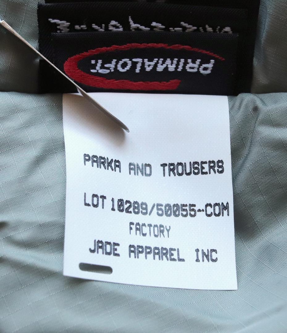 米軍 ECWCS GEN3 Level7プリマロフトパンツ XS/R