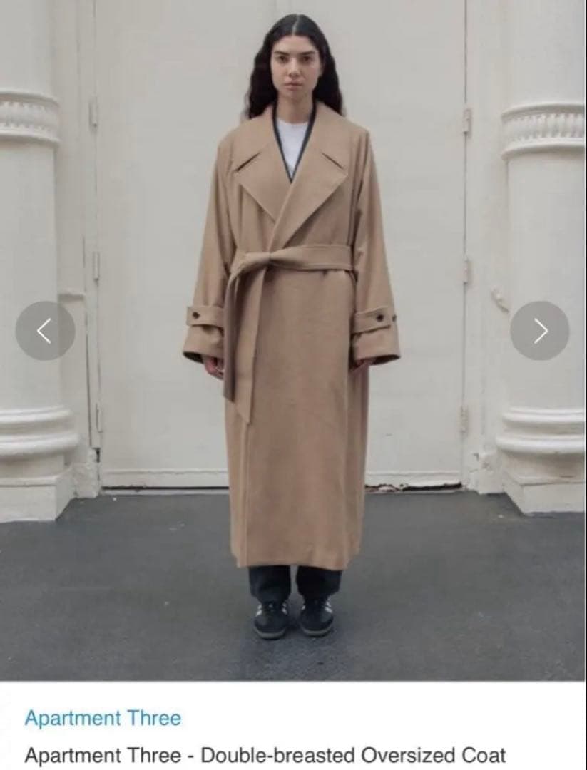 Apartment Three ダブルブレストオーバーサイズコート