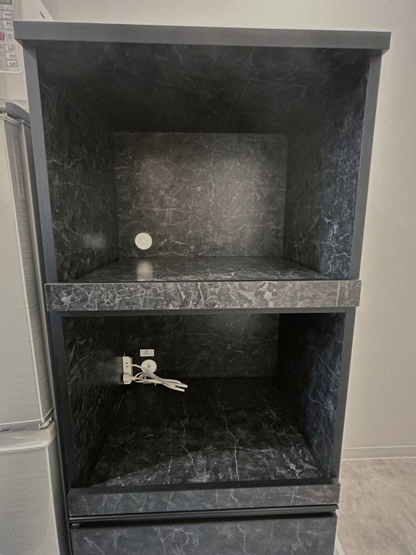 【美品】キッチンラック 2段 収納付き