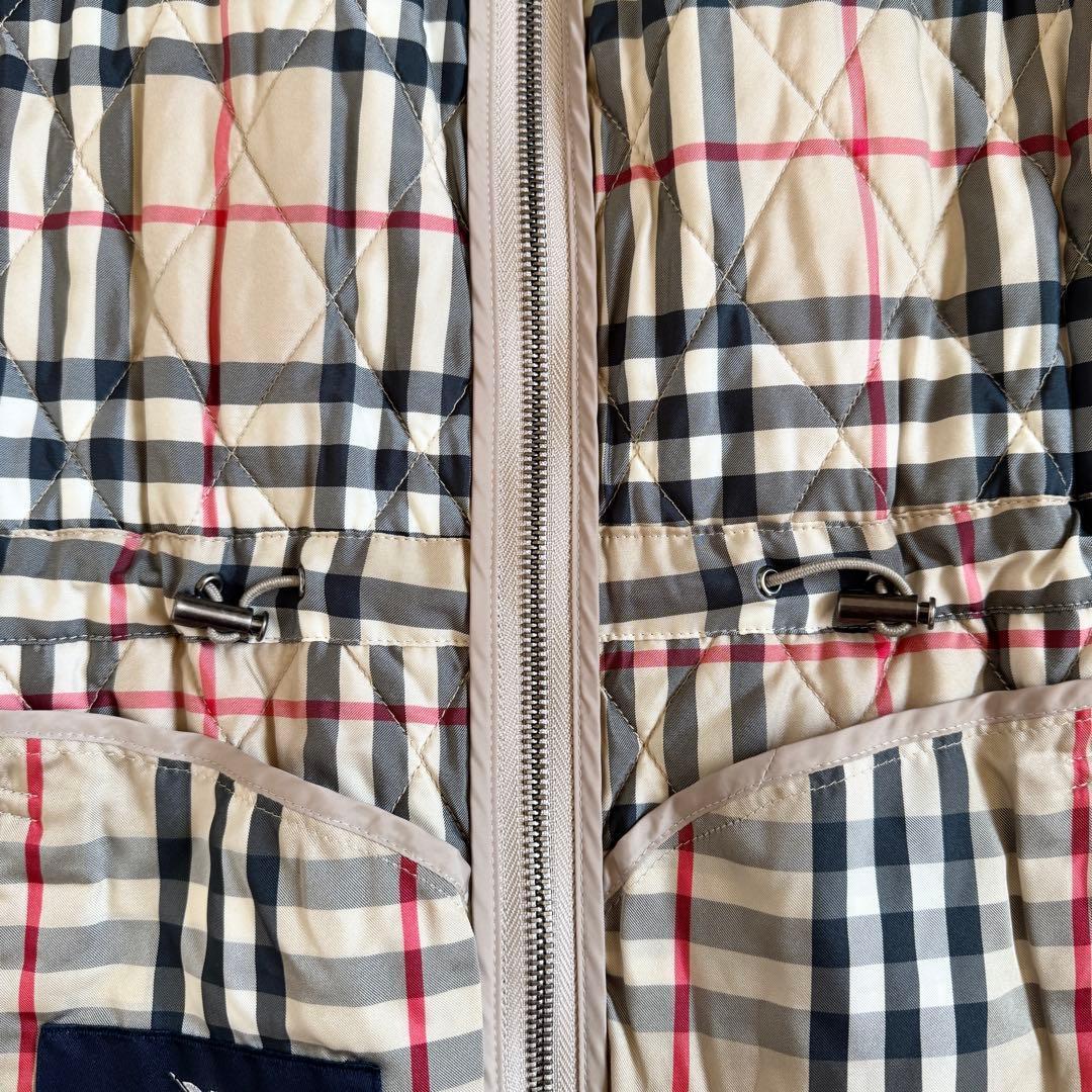 美品　バーバリーロンドン　リバーシブル　キルティングベスト　ベージュ　Mサイズ