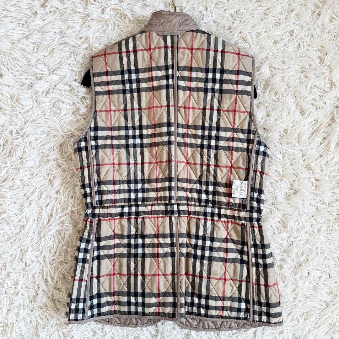 美品　バーバリーロンドン　リバーシブル　キルティングベスト　ベージュ　Mサイズ