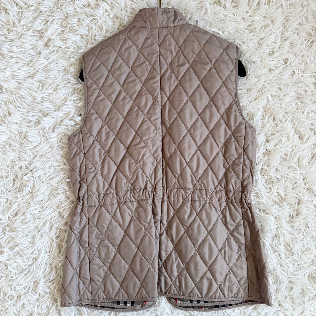 美品　バーバリーロンドン　リバーシブル　キルティングベスト　ベージュ　Mサイズ