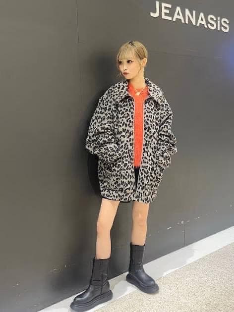 ★JEANASIS ジーナシス シャギーZIPミドルコート ジャケット ブルゾン