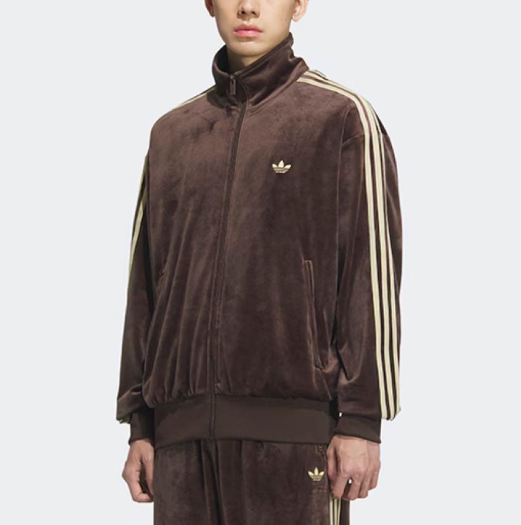 特別セール ✨ 人気 アディダス トラックトップ ベロア ダークブラウン XL