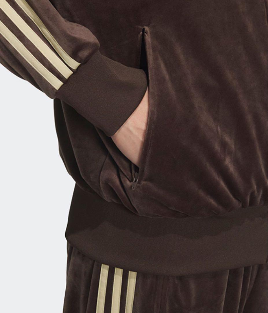 特別セール ✨ 人気 アディダス トラックトップ ベロア ダークブラウン XL