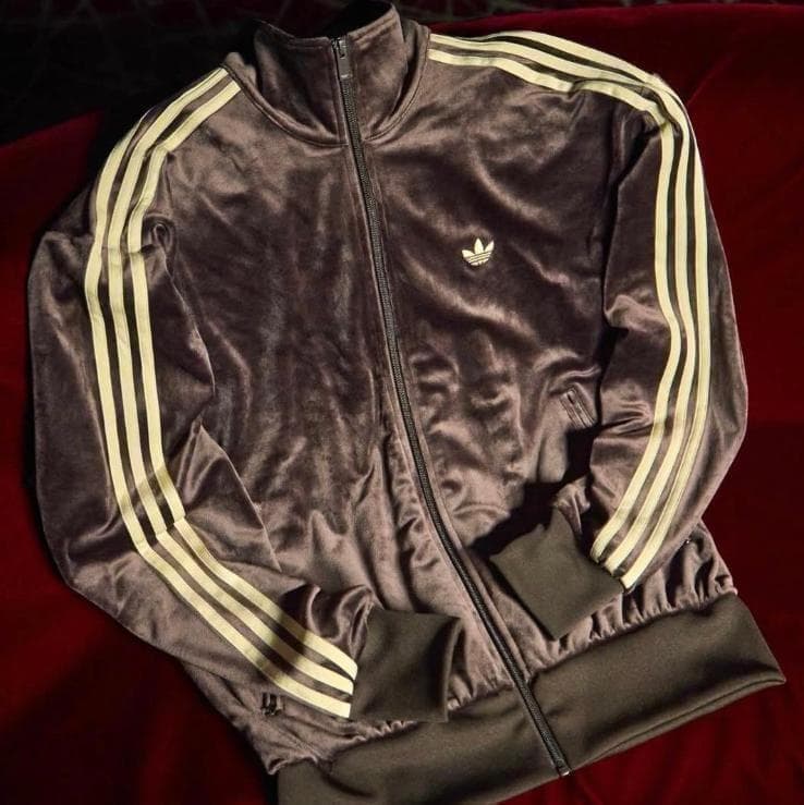 特別セール ✨ 人気 アディダス トラックトップ ベロア ダークブラウン XL