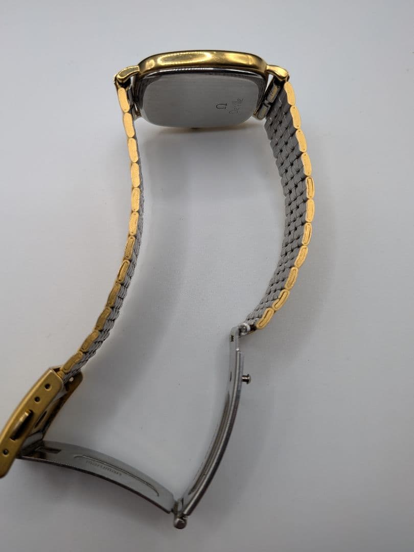 【稼働品】オメガ・デビル・スクエアゴールドクォーツ・レディース・デヴィル・②