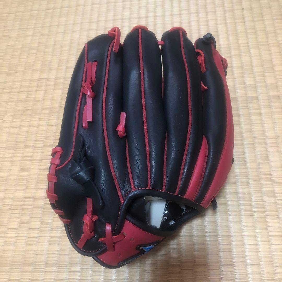 Mizuno Professional 5本指グローブ 赤黒