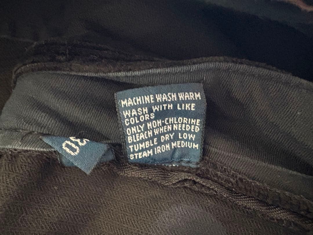 90s ラルフローレン 太畝 コーデュロイ パンツW33×L30 ブラック