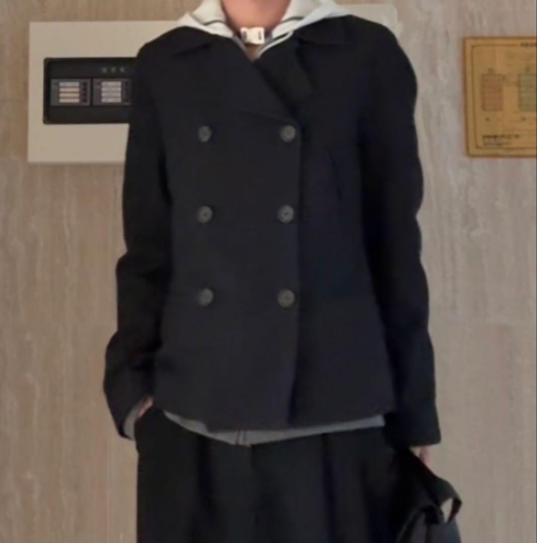 Dolce & Gabbana ドルチェアンドガッバーナ黒 ウール ピーコート