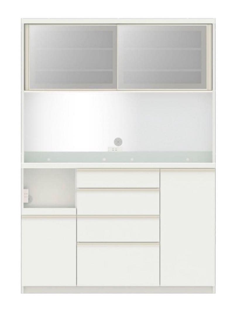 上台付き パモウナ Pamouna キッチンボード 140 食器棚 レンジ台