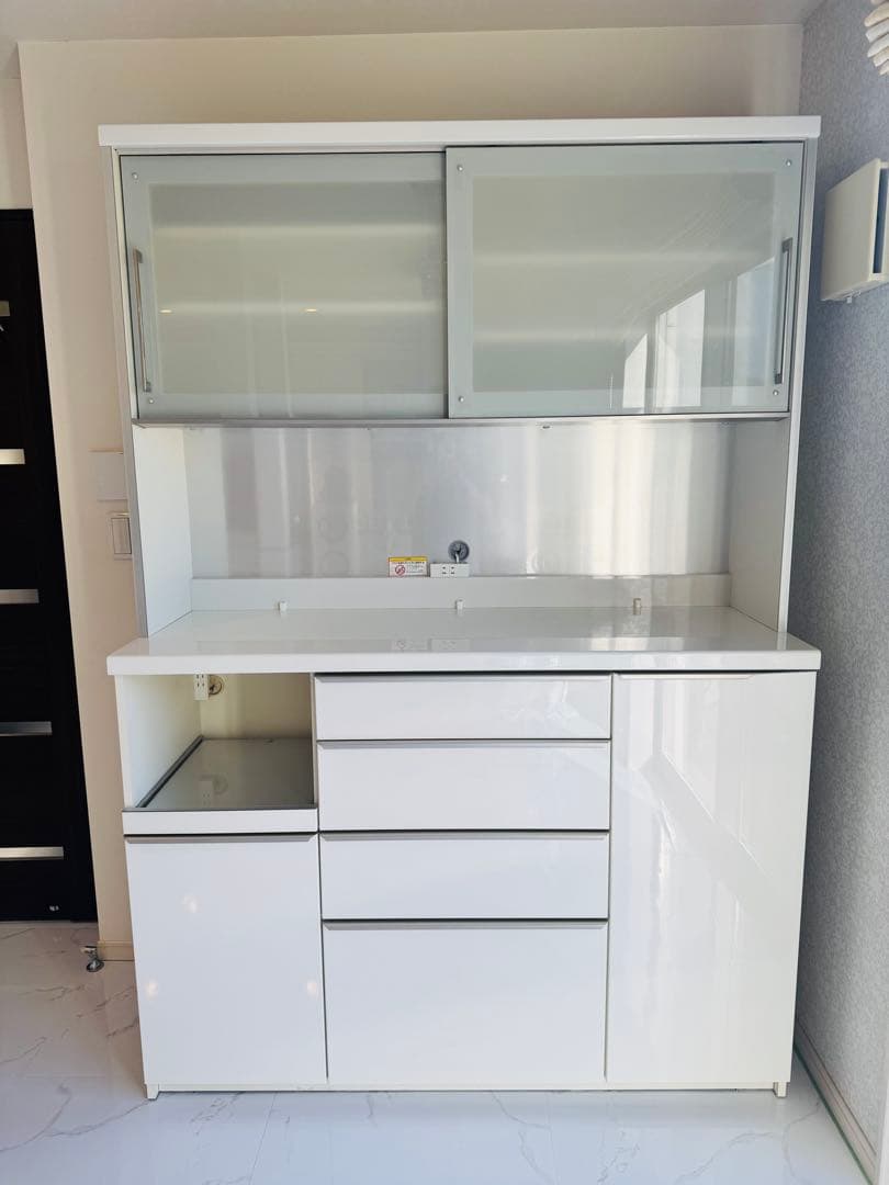 上台付き パモウナ Pamouna キッチンボード 140 食器棚 レンジ台